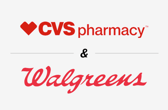 CVS pharmacy Walgreens logo.