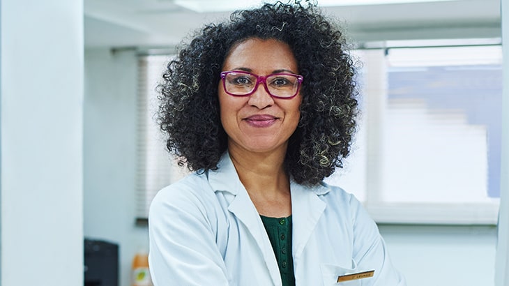 professional woman pharmacy technician.