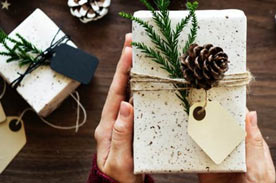 Wrapped holiday presents
