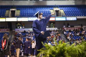 student at graduation