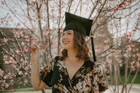 Smiling high school graduate