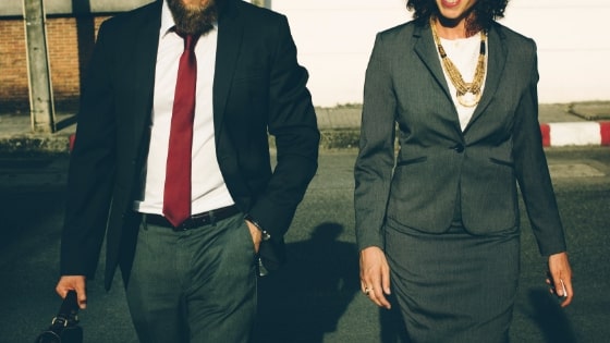 coworkers walking