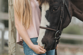 Girl With Horse Image