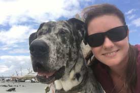 Girl with a dog