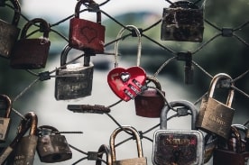 locks on a fence