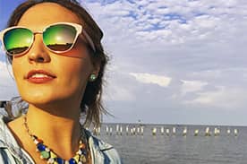 Woman Wearing Sunglasses.
