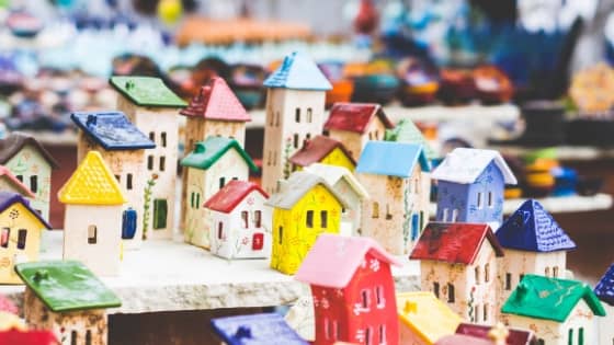 small clay homes