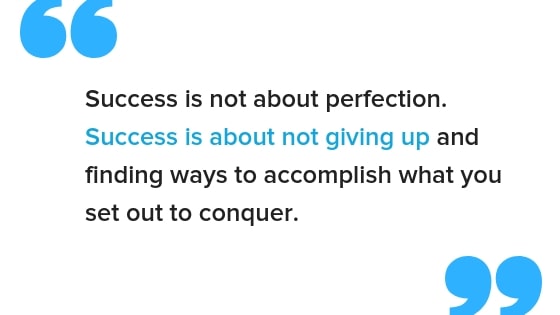 quote about success is about not giving up