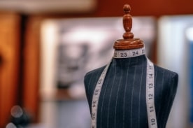 dress form with measuring tape