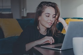 girl using silver laptop.