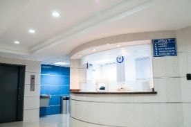 hospital registration desk.