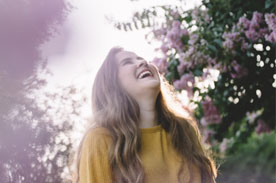 girl laughing