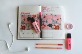 daily planner with markers