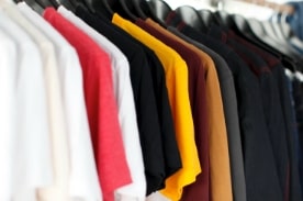 clothes hanging on rack