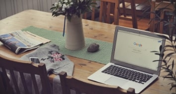 laptop on desk