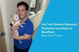 Vet Tech Student Erica Torres.