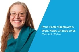 Penn Foster employee Cathy Mahan.
