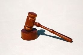 Wooden gavel.