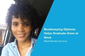 Bookkeeping graduate Ronelle Duncan.
