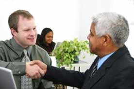 businessmen shaking hands.