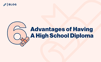 image with text that says 6 advantages of a high school diploma.