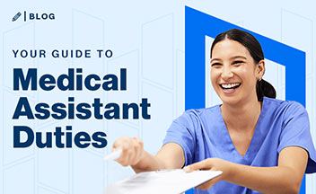 a medical assistant helps a patient.