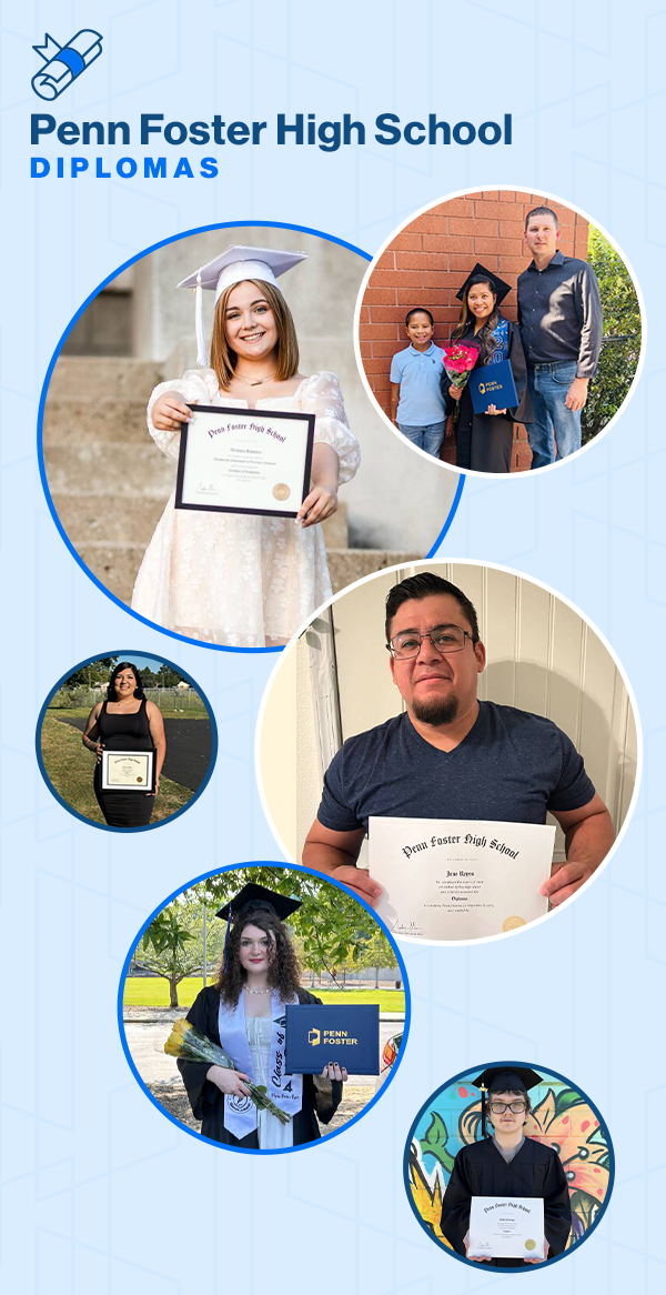 compilation of penn foster diploma pictures.