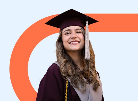 smiling grad.