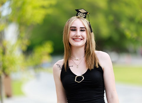 Penn Foster High School grad, Cassidy Ashely, at 2025 graduation.