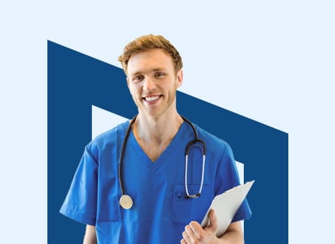 smiling medical professional.