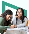 parent with child studying.
