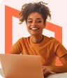 woman with laptop.