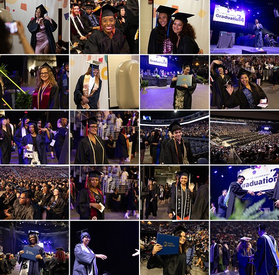 Collage of 20 pictures of Penn Foster graduates at the 2024 Graduation Ceremony in Georgia.