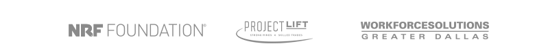 NRF Foundation, & Workforce Solutions, Greater Dallas and MOD logos.